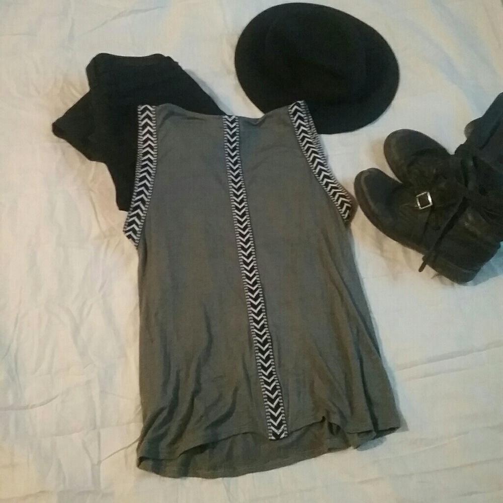 Tribal Olive Green Tank.